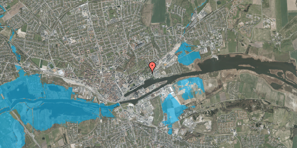Oversvømmelsesrisiko fra vandløb på Toldbodgade 21, 1. 4, 8930 Randers NØ