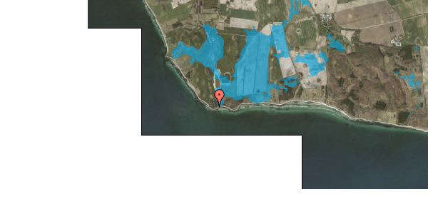 Oversvømmelsesrisiko fra vandløb på Vesborg Fyr 1, st. , 8305 Samsø