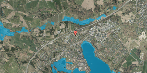 Oversvømmelsesrisiko fra vandløb på Augustas Vænge 42, 8660 Skanderborg