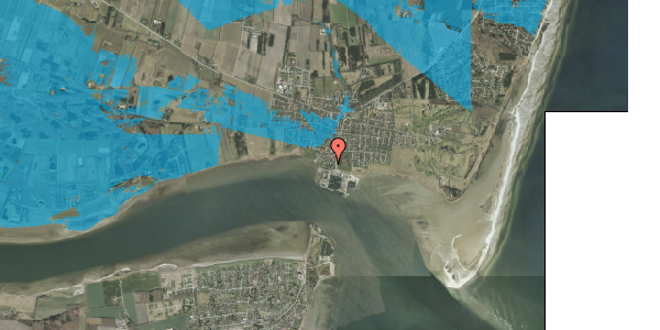Oversvømmelsesrisiko fra vandløb på Havnegade 38A, st. , 9370 Hals