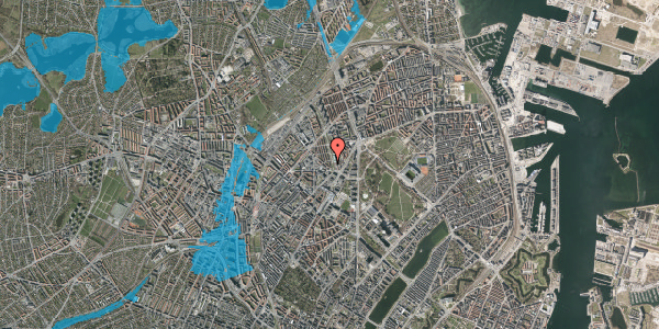 Oversvømmelsesrisiko fra vandløb på Lersø Parkallé 27, 2. , 2100 København Ø