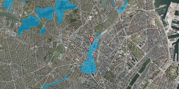 Oversvømmelsesrisiko fra vandløb på Rebslagervej 21, 3. th, 2400 København NV
