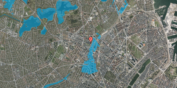 Oversvømmelsesrisiko fra vandløb på Rentemestervej 9B, 2. tv, 2400 København NV