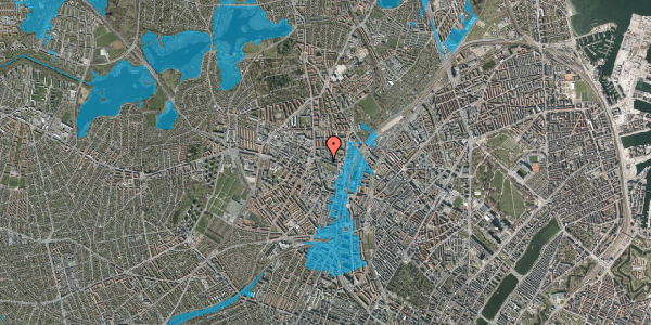 Oversvømmelsesrisiko fra vandløb på Rentemestervej 11A, 1. th, 2400 København NV