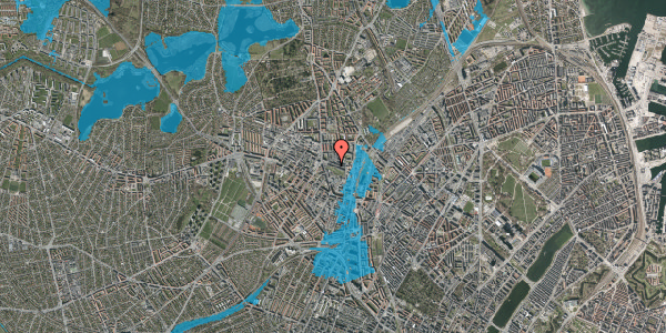 Oversvømmelsesrisiko fra vandløb på Rentemestervej 11A, 3. th, 2400 København NV