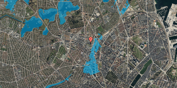 Oversvømmelsesrisiko fra vandløb på Rentemestervej 11A, 1. tv, 2400 København NV