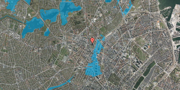 Oversvømmelsesrisiko fra vandløb på Rentemestervej 11C, st. tv, 2400 København NV