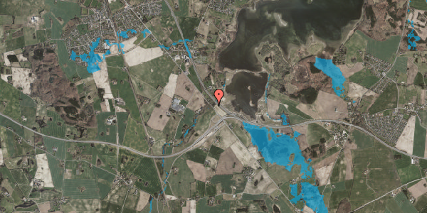 Oversvømmelsesrisiko fra vandløb på Roskildevej 381, 4390 Vipperød