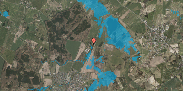Oversvømmelsesrisiko fra vandløb på Rosenholmvej 119, 1. , 8543 Hornslet