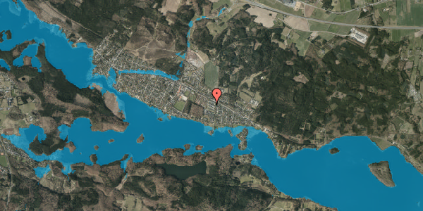 Oversvømmelsesrisiko fra vandløb på Georg Krügers Vej 65, 8600 Silkeborg