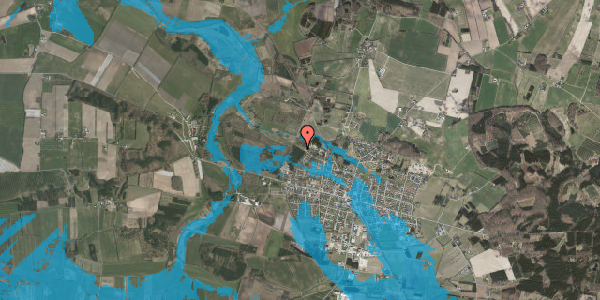 Oversvømmelsesrisiko fra vandløb på Nørgaardsvej 23, 8963 Auning