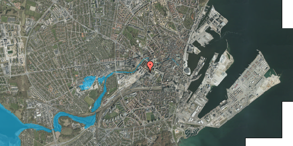 Oversvømmelsesrisiko fra vandløb på Sonnesgade 50A, 1. 11, 8000 Aarhus C
