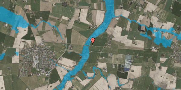 Oversvømmelsesrisiko fra vandløb på Maglehøjvej 29A, 4652 Hårlev