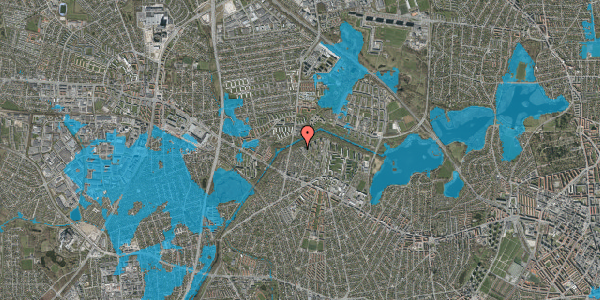 Oversvømmelsesrisiko fra vandløb på Bystævneparken 25, st. 2, 2700 Brønshøj