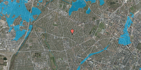 Oversvømmelsesrisiko fra vandløb på Højstrupvej 69, 2700 Brønshøj