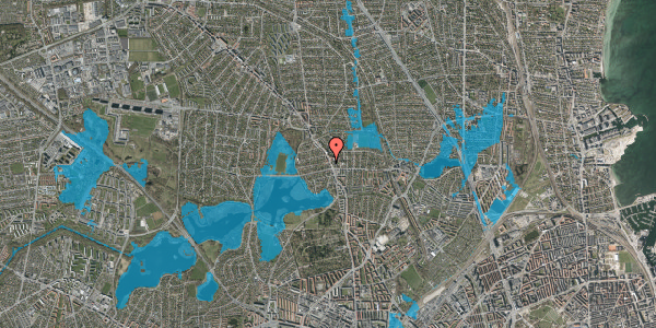 Oversvømmelsesrisiko fra vandløb på Højmosevej 1D, 2400 København NV