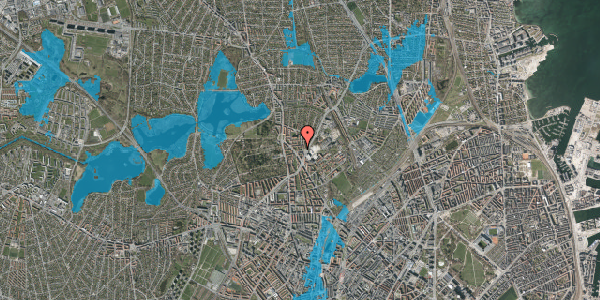 Oversvømmelsesrisiko fra vandløb på Jacob Lindbergs Vej 21, 2. 5, 2400 København NV
