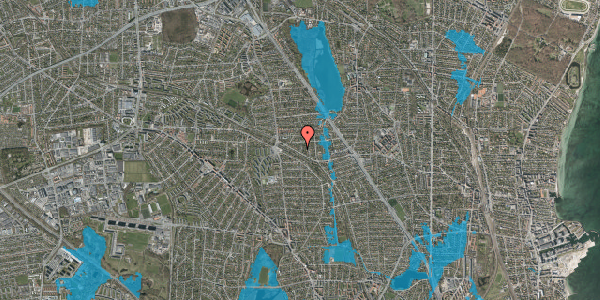Oversvømmelsesrisiko fra vandløb på Hegnsvang 1, 2820 Gentofte