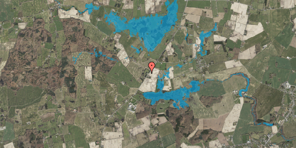 Oversvømmelsesrisiko fra vandløb på Ørbækvej 213, 5882 Vejstrup