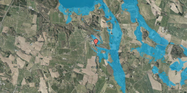 Oversvømmelsesrisiko fra vandløb på Præstehaven 12, 8660 Skanderborg