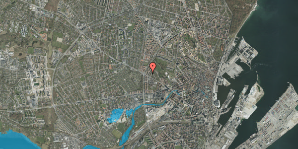 Oversvømmelsesrisiko fra vandløb på Martin Vahls Vej 4, st. , 8000 Aarhus C