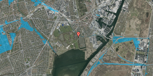 Oversvømmelsesrisiko fra vandløb på Hf. Kalvebod 95, 2450 København SV