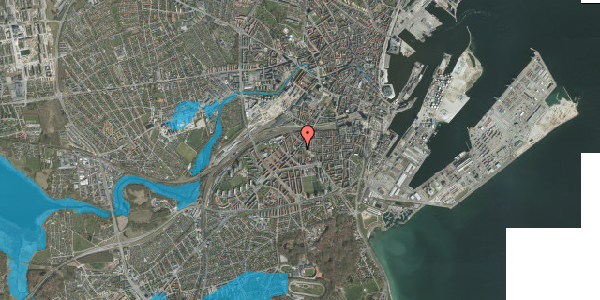 Oversvømmelsesrisiko fra vandløb på Lundingsgade 4, . 5, 8000 Aarhus C