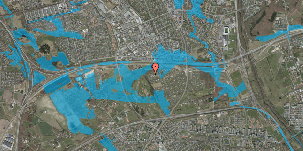 Oversvømmelsesrisiko fra vandløb på Slotsstien 502, 2605 Brøndby