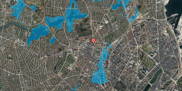 Oversvømmelsesrisiko fra vandløb på Dortheavej 2B, 3. th, 2400 København NV