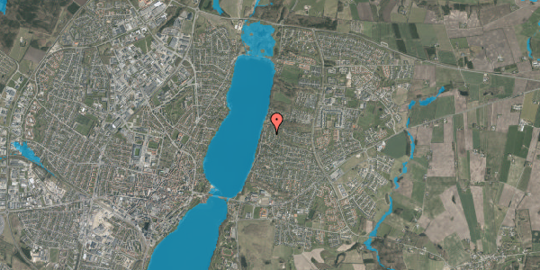 Oversvømmelsesrisiko fra vandløb på Houlkærshøjen 1V, 8800 Viborg