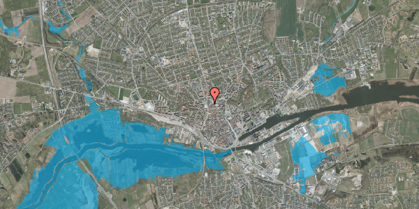 Oversvømmelsesrisiko fra vandløb på Sven Dalsgaards Plads 1, st. , 8900 Randers C