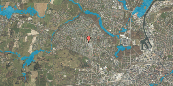 Oversvømmelsesrisiko fra vandløb på Rugvang 42, 5210 Odense NV