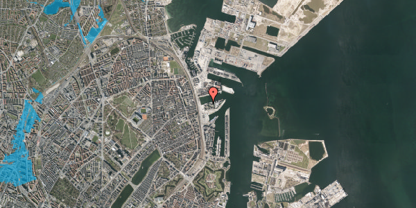 Oversvømmelsesrisiko fra vandløb på Marmorvej 13B, 1. tv, 2100 København Ø