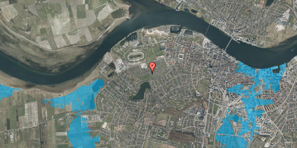 Oversvømmelsesrisiko fra vandløb på Vesterkæret 147, 9000 Aalborg