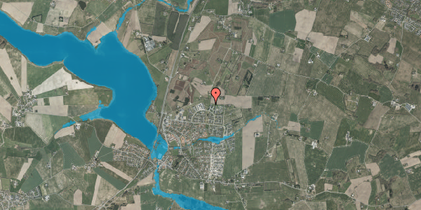 Oversvømmelsesrisiko fra vandløb på Pilevangen 39, 8355 Solbjerg
