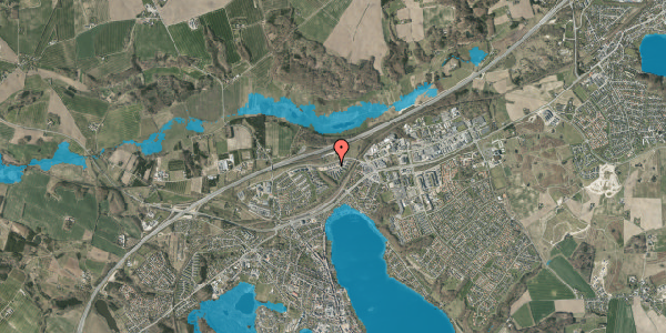 Oversvømmelsesrisiko fra vandløb på Prins Christians Vænge 8, 8660 Skanderborg