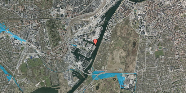 Oversvømmelsesrisiko fra vandløb på Cylindervej 18, 3. tv, 2450 København SV