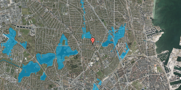 Oversvømmelsesrisiko fra vandløb på Kantorparken 39, 3. th, 2400 København NV