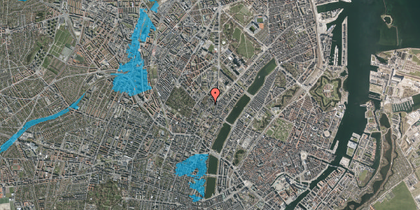 Oversvømmelsesrisiko fra vandløb på Birkegade 2, 2200 København N