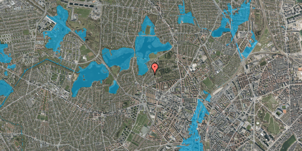 Oversvømmelsesrisiko fra vandløb på Ravneholmsvej 20, 2400 København NV