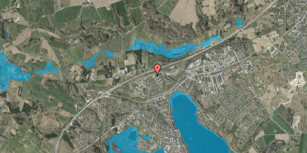 Oversvømmelsesrisiko fra vandløb på Kongefolden 20, 8660 Skanderborg