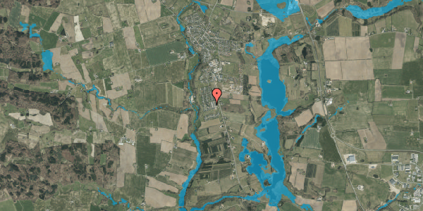 Oversvømmelsesrisiko fra vandløb på Elkærholmparken 8A, 6040 Egtved