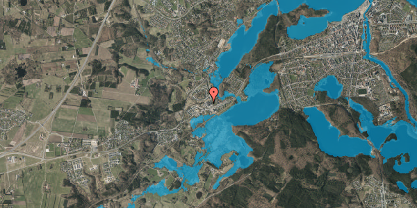 Oversvømmelsesrisiko fra vandløb på Lysmosevænget 24B, 8600 Silkeborg