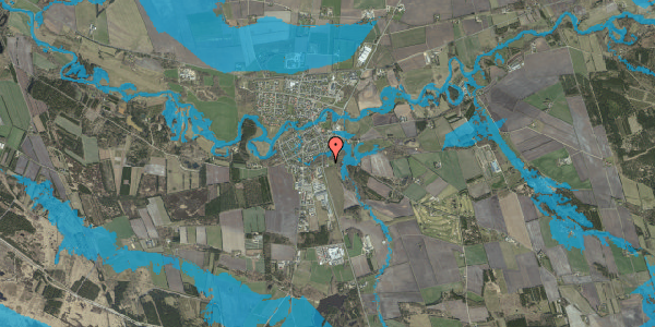 Oversvømmelsesrisiko fra vandløb på Vardevej 153, 7280 Sønder Felding
