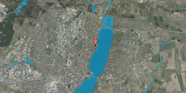 Oversvømmelsesrisiko fra vandløb på Kærvænget 10D, 8800 Viborg