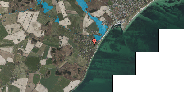 Oversvømmelsesrisiko fra vandløb på Strandlodden 28, 4654 Faxe Ladeplads