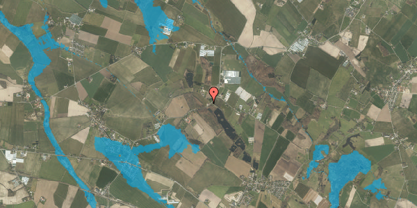Oversvømmelsesrisiko fra vandløb på Kertemindevejen 44T, 5290 Marslev