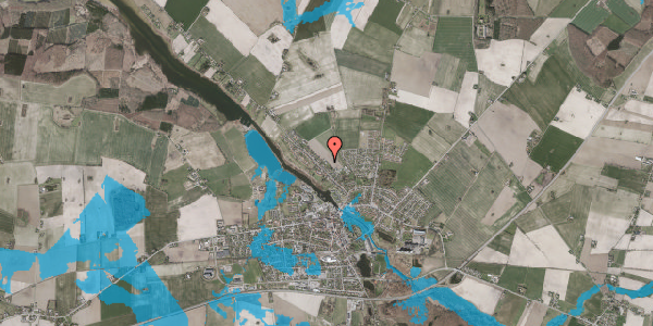 Oversvømmelsesrisiko fra vandløb på Orebyvej 50E, 4990 Sakskøbing