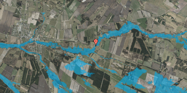 Oversvømmelsesrisiko fra vandløb på Omme Landevej 71, 7260 Sønder Omme