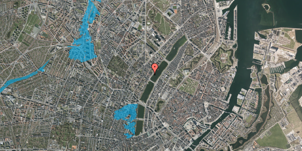 Oversvømmelsesrisiko fra vandløb på Sortedam Dossering 9, 5. th, 2200 København N